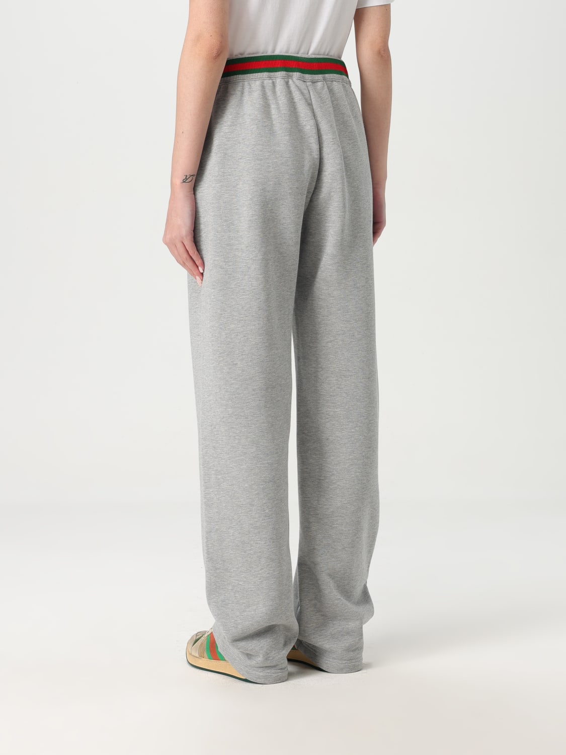 GUCCI PANTALONI: Pantalone Gucci in cotone stretch , Grigio - Img 3