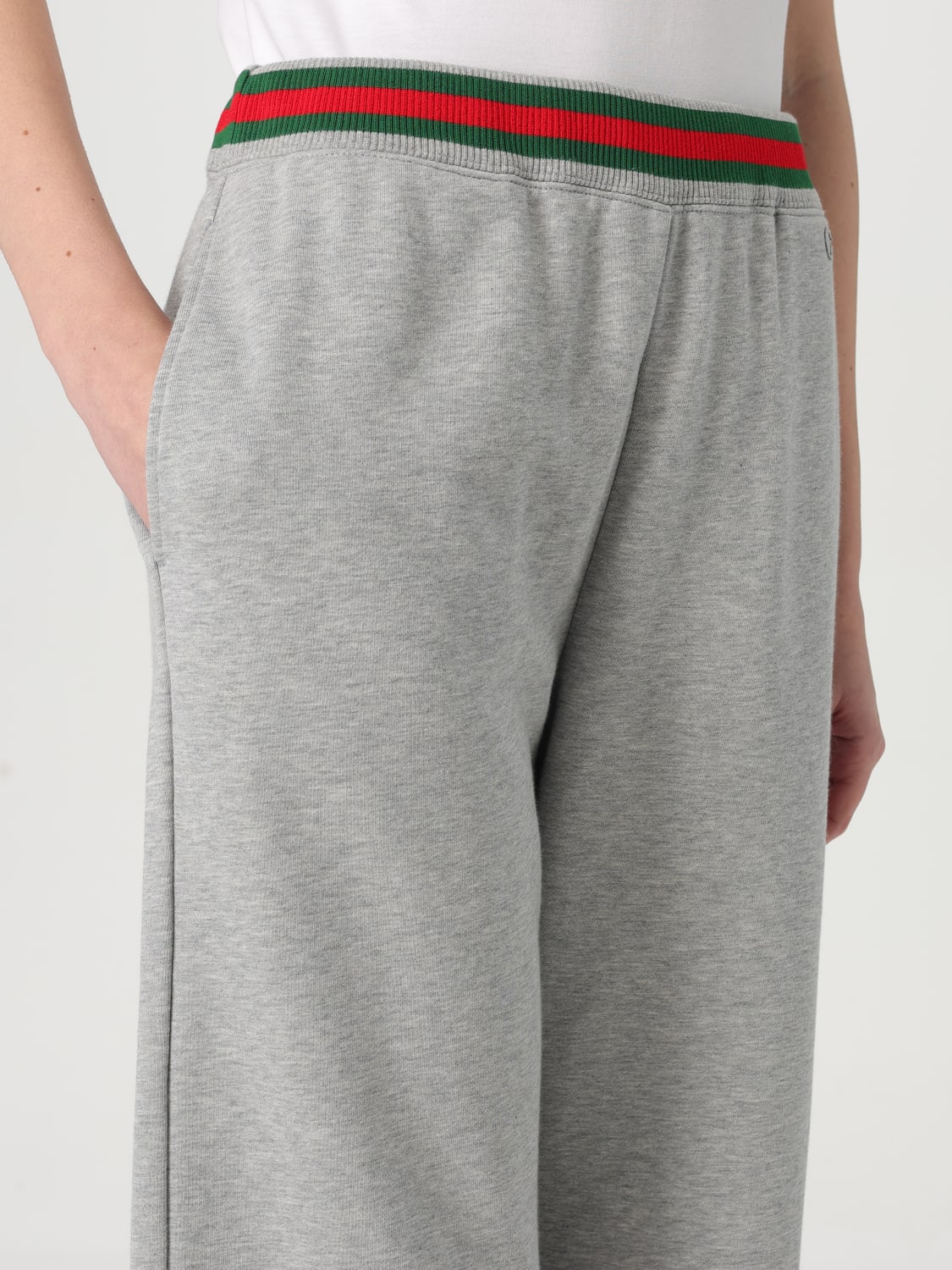 GUCCI PANTALONI: Pantalone Gucci in cotone stretch , Grigio - Img 5