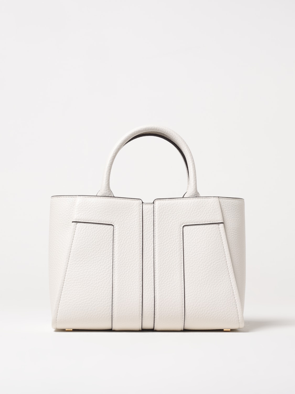 ELISABETTA FRANCHI BORSA A MANO: Borsa Elisabetta Franchi in pelle sintetica a grana, Bianco - Img 1