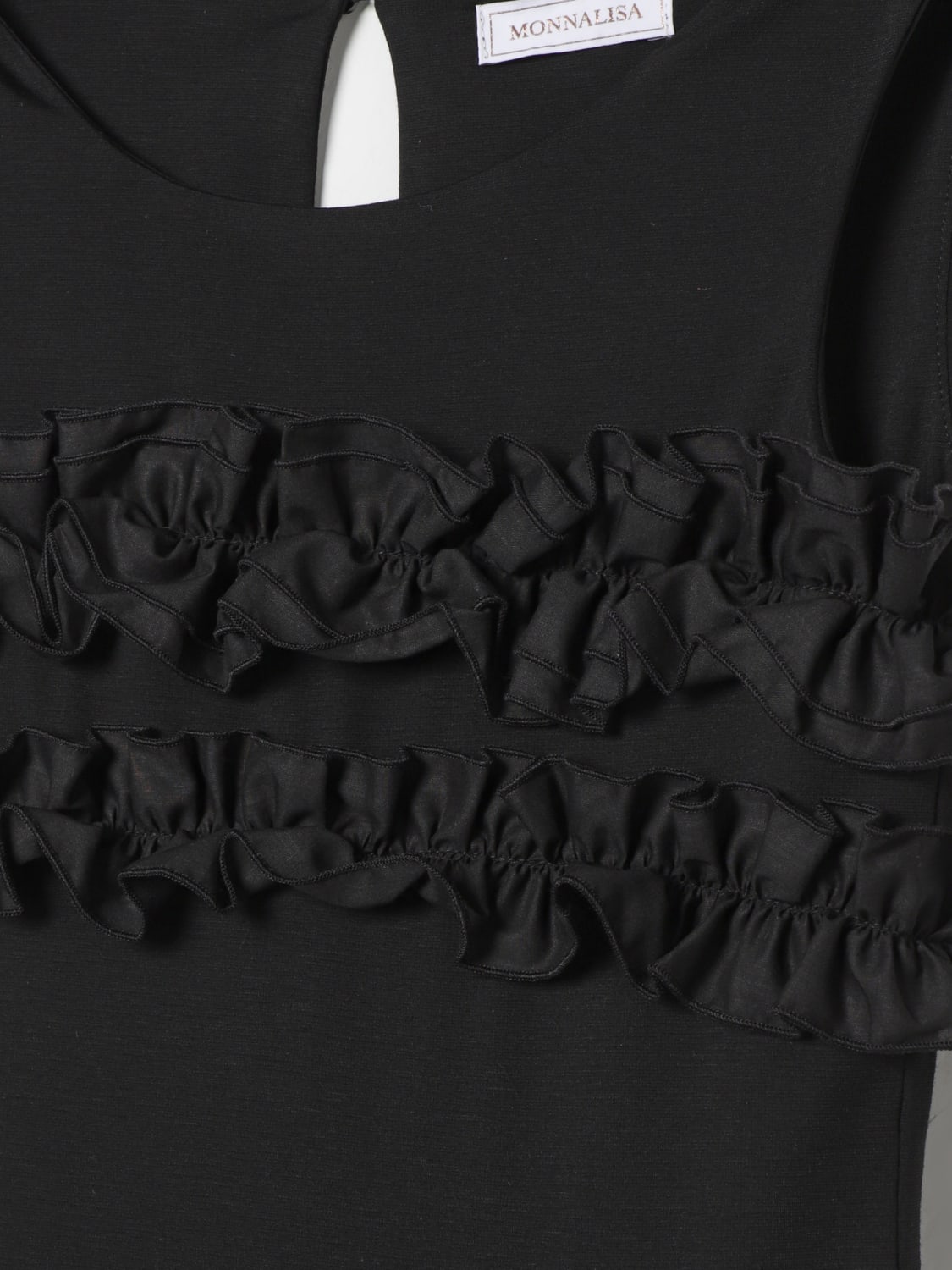 MONNALISA JUMPSUIT: Hose kinder Monnalisa, Schwarz - Img 3