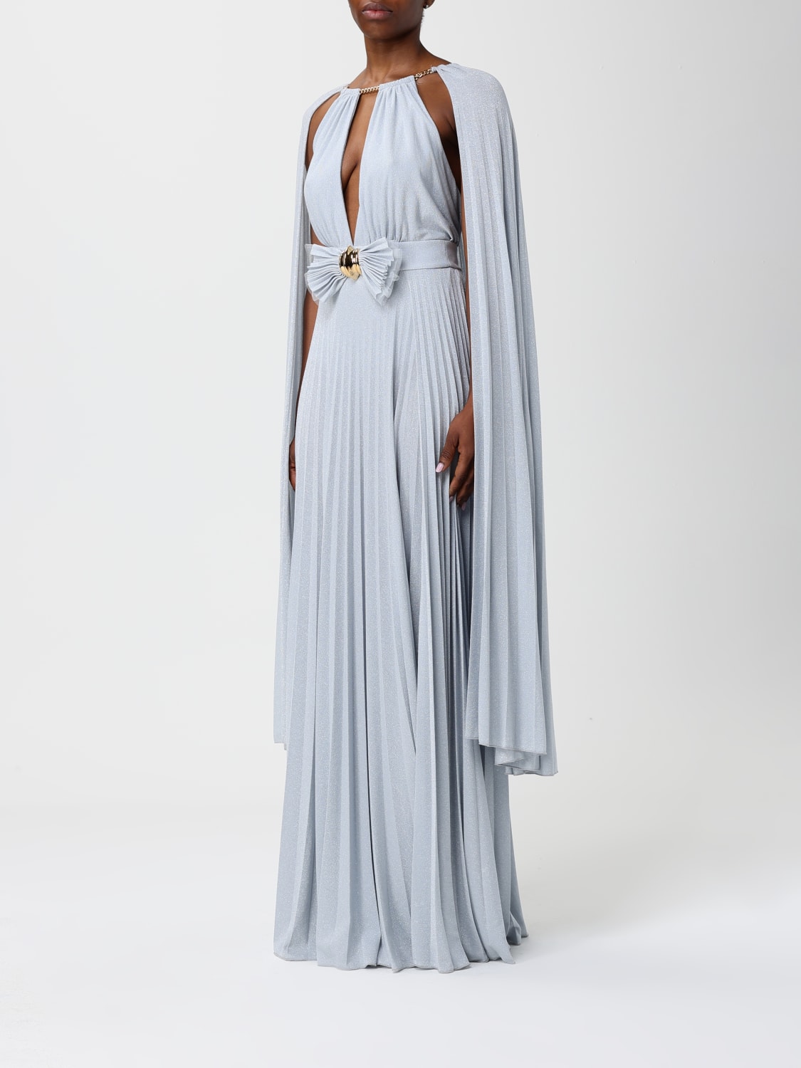 ELISABETTA FRANCHI DRESS: Dress woman Elisabetta Franchi, Sky - Img 3