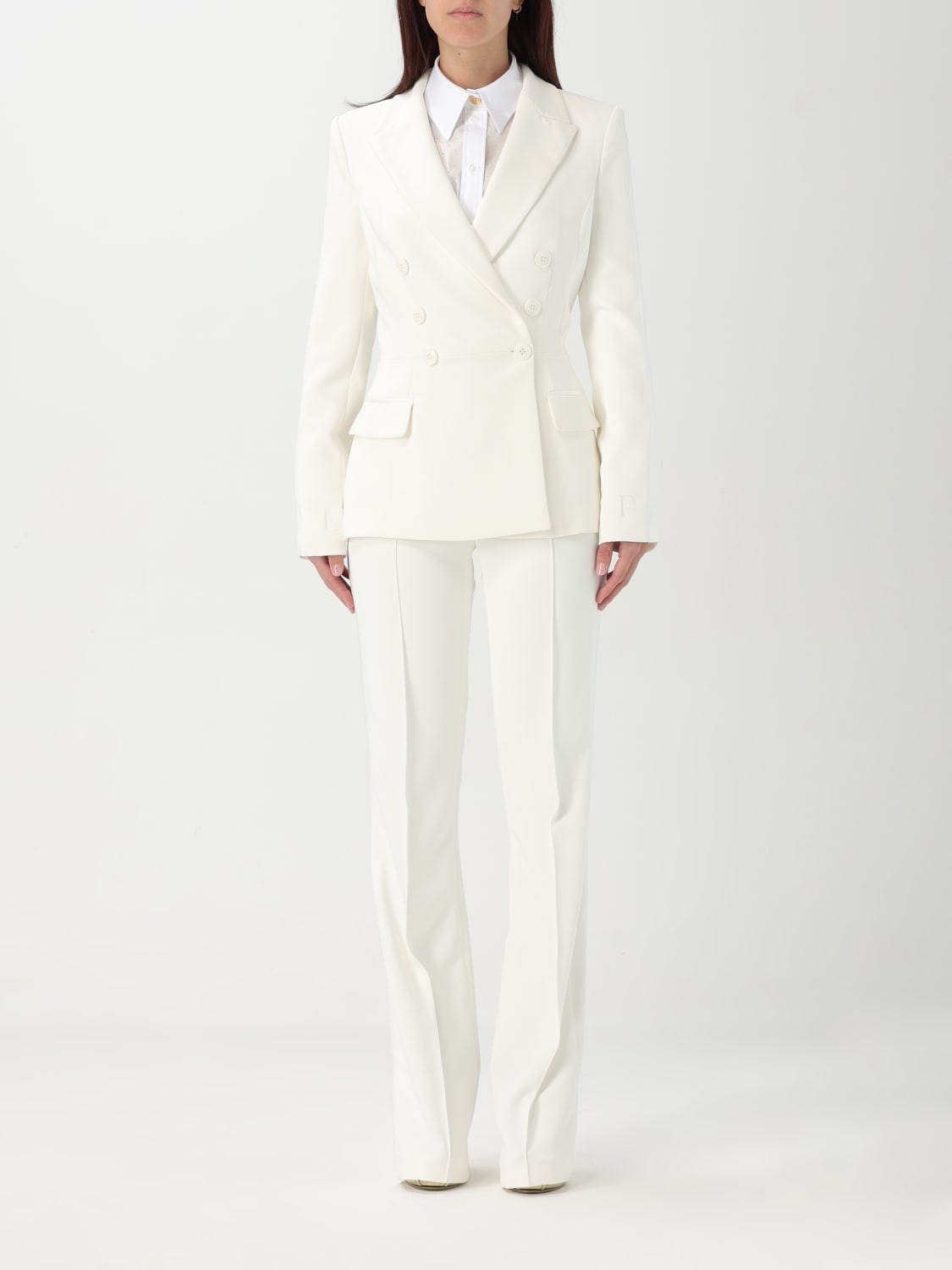 アウターその他 ELISABETTA FRANCHI Woman Suit Ivory TP002 360 ELISABETTA FRANCHI: Dress woman - Ivory | Elisabetta Franchi