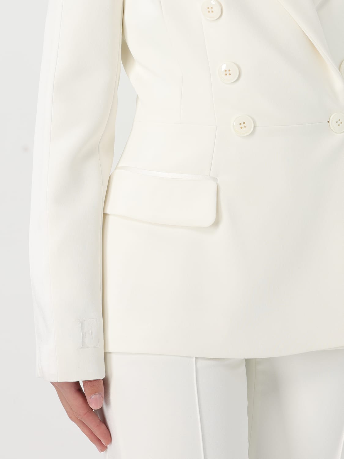 アウターその他 ELISABETTA FRANCHI Woman Suit Ivory TP002 360 ELISABETTA FRANCHI: Dress woman - Ivory | Elisabetta Franchi