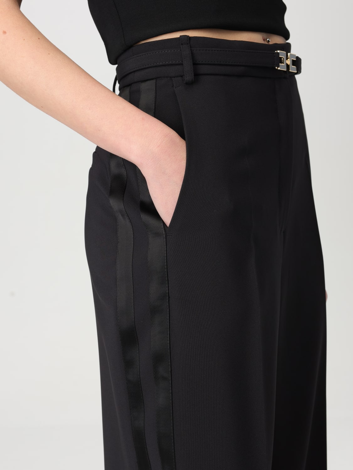 パンツ ELISABETTA FRANCHI Woman Pants Black PA082 110 ELISABETTA FRANCHI: Pants woman - Black | Elisabetta Franchi