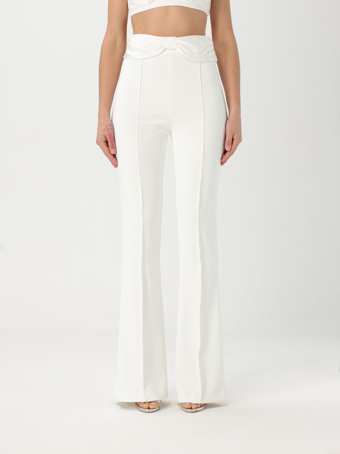 ELISABETTA FRANCHI HOSE: Hose damen Elisabetta Franchi, Ivory - Img 1