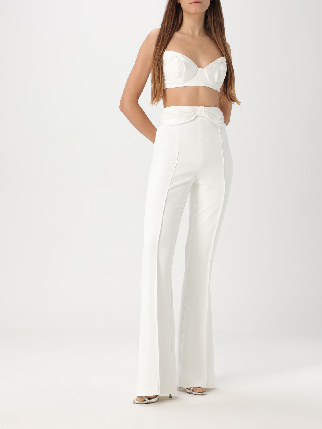 ELISABETTA FRANCHI HOSE: Hose damen Elisabetta Franchi, Ivory - Img 2