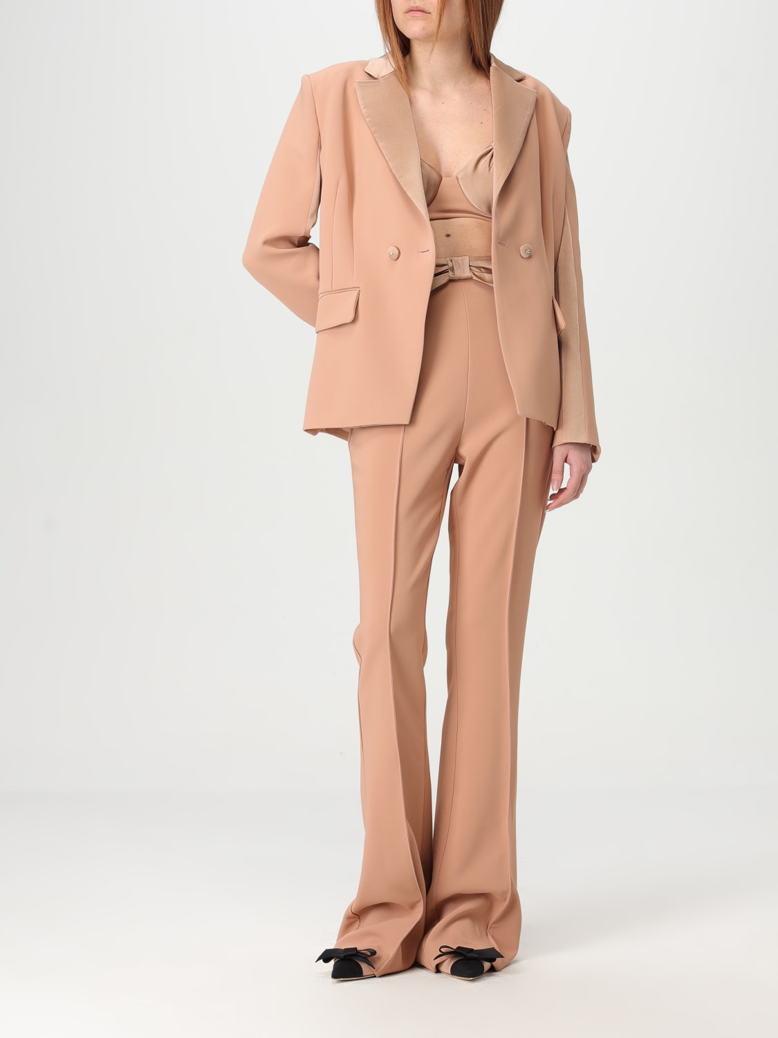 ELISABETTA FRANCHI: Pants woman - Nude | Elisabetta Franchi