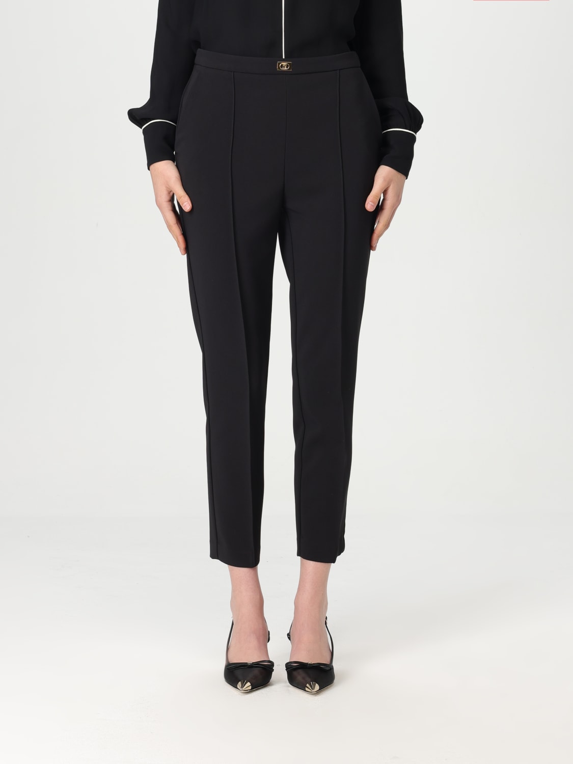 パンツ ELISABETTA FRANCHI Woman Pants Black PA076 110 ELISABETTA FRANCHI: Pants woman - Black | Elisabetta Franchi
