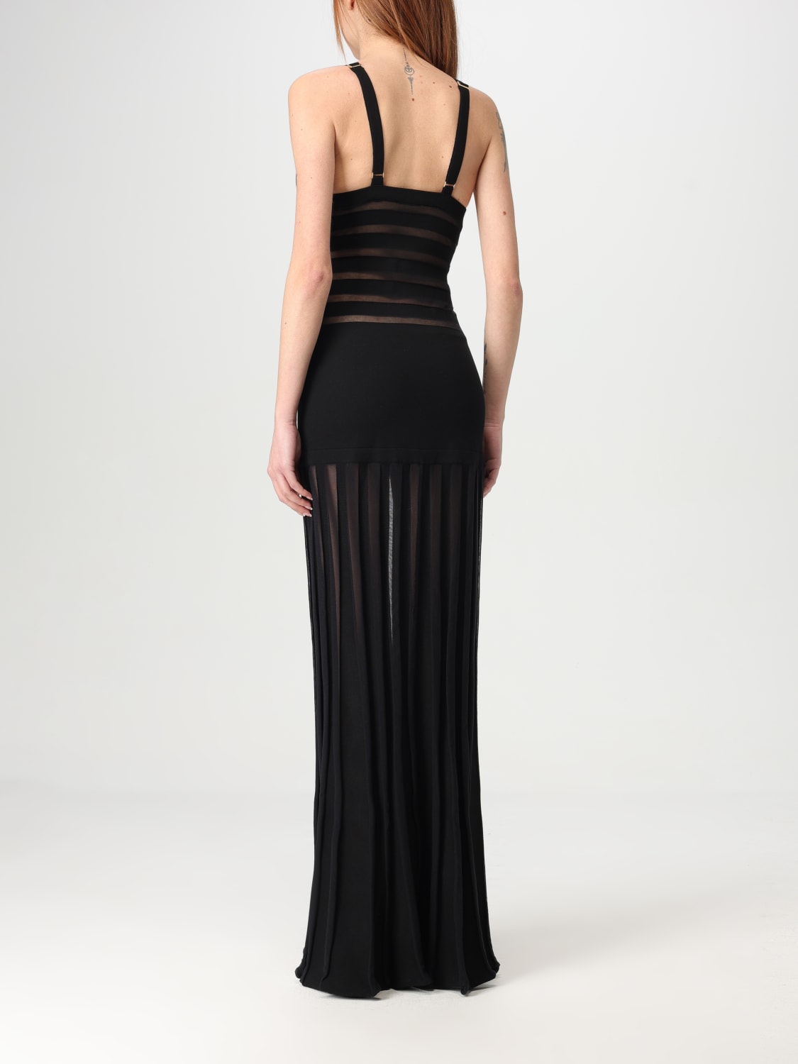 ELISABETTA FRANCHI 连衣裙: 连衣裙 女士 Elisabetta Franchi, 黑色 - Img 2