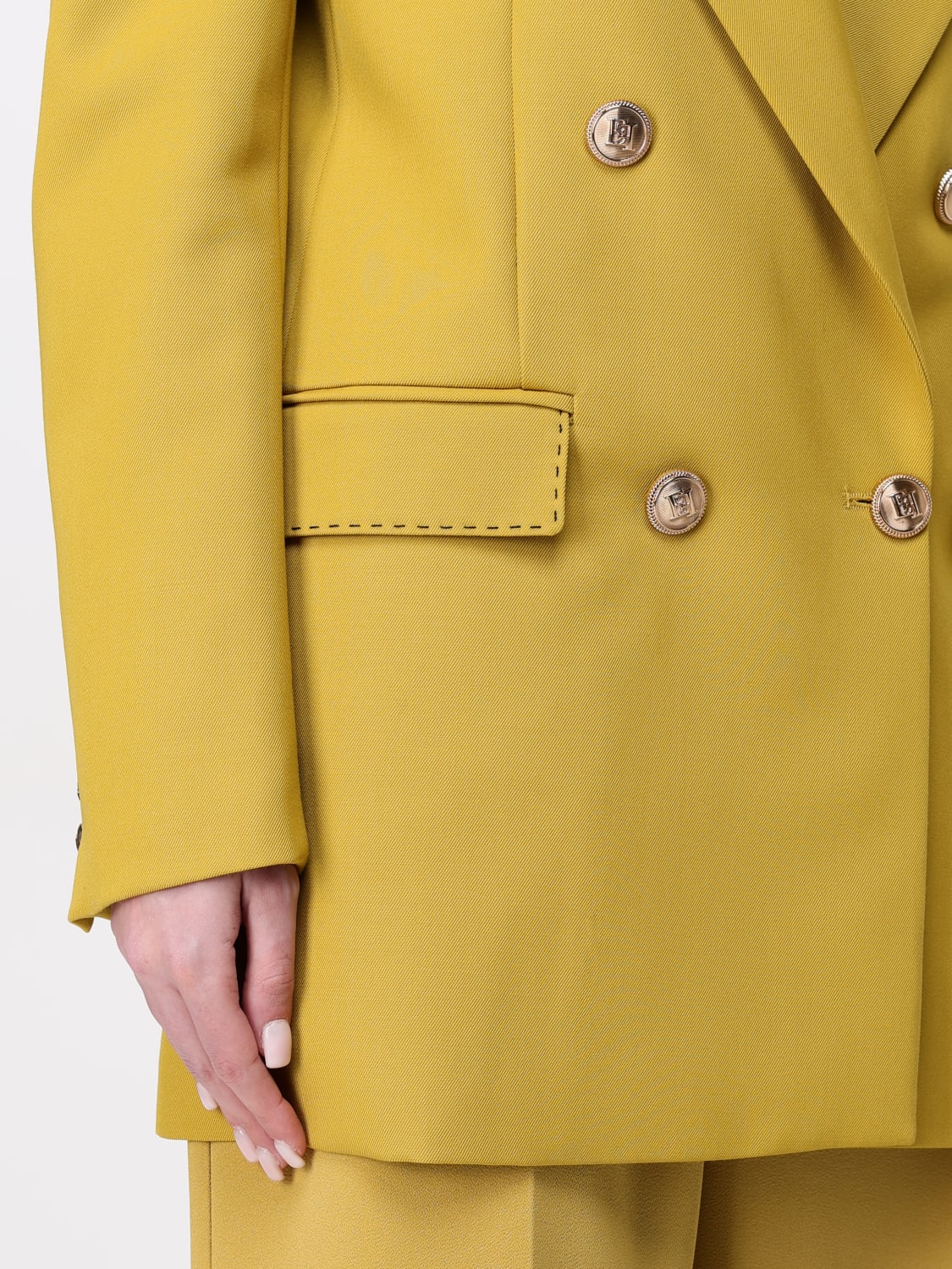 アウターその他 ELISABETTA FRANCHI Woman Blazer Yellow GI128 DC6 ELISABETTA FRANCHI: Blazer woman - Yellow | Elisabetta