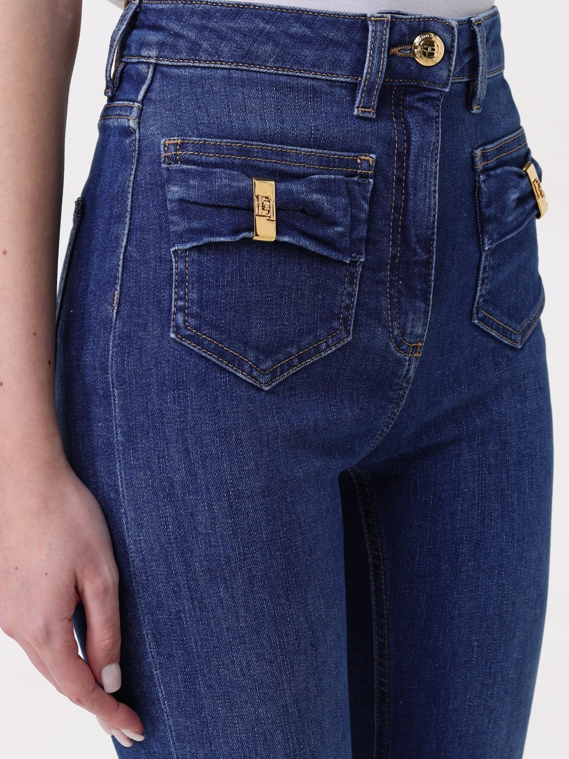 デニム・ジーパン ELISABETTA FRANCHI Woman Jeans Blue PJ88N 104 ELISABETTA FRANCHI: Jeans woman - Blue | Elisabetta Franchi