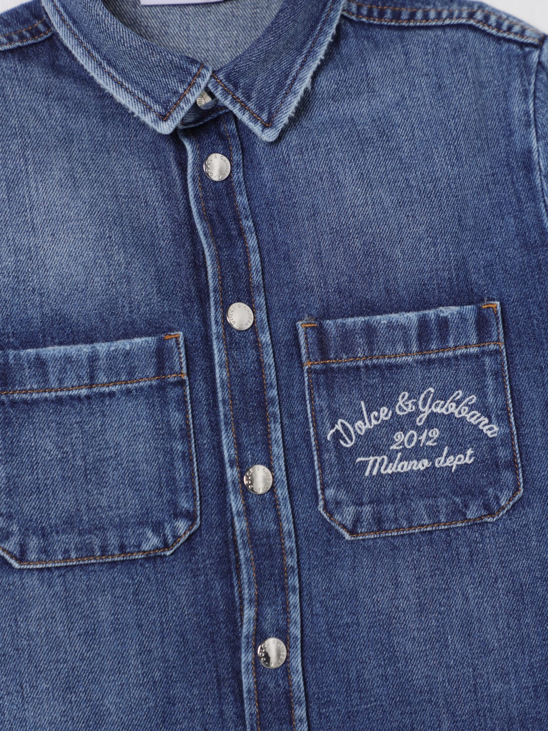 DOLCE & GABBANA CAMISA: Camisa niños Dolce & Gabbana, Denim - Img 3