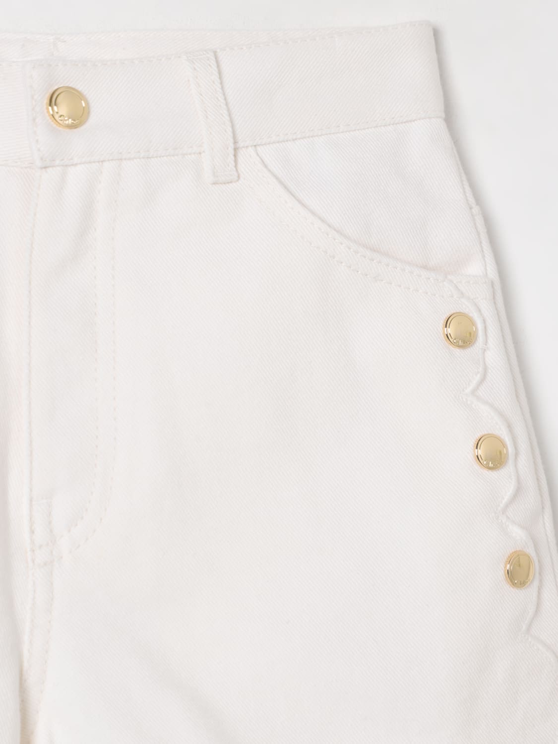 CHLOÉ 短裤: 裤子 儿童 ChloÉ, 奶油黄 - Img 3