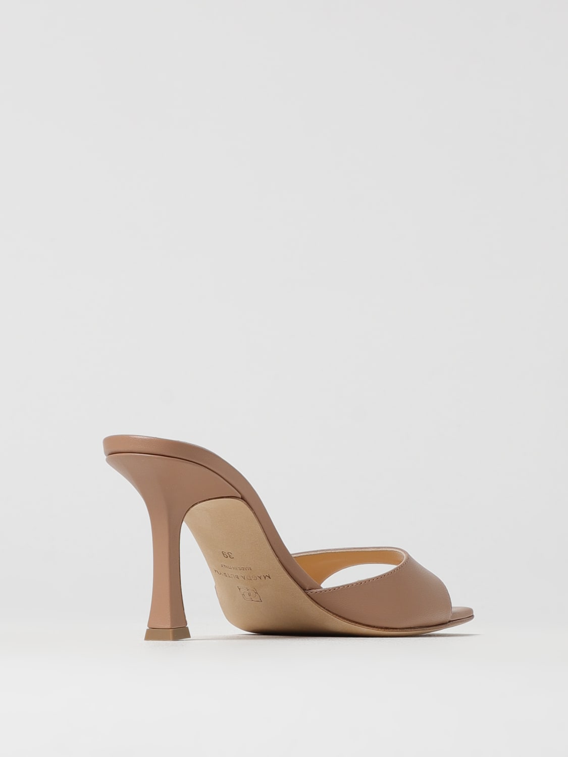 MAGDA BUTRYM SANDALI CON TACCO: Mules Estonia Magda Butrym in nappa , Beige - Img 3