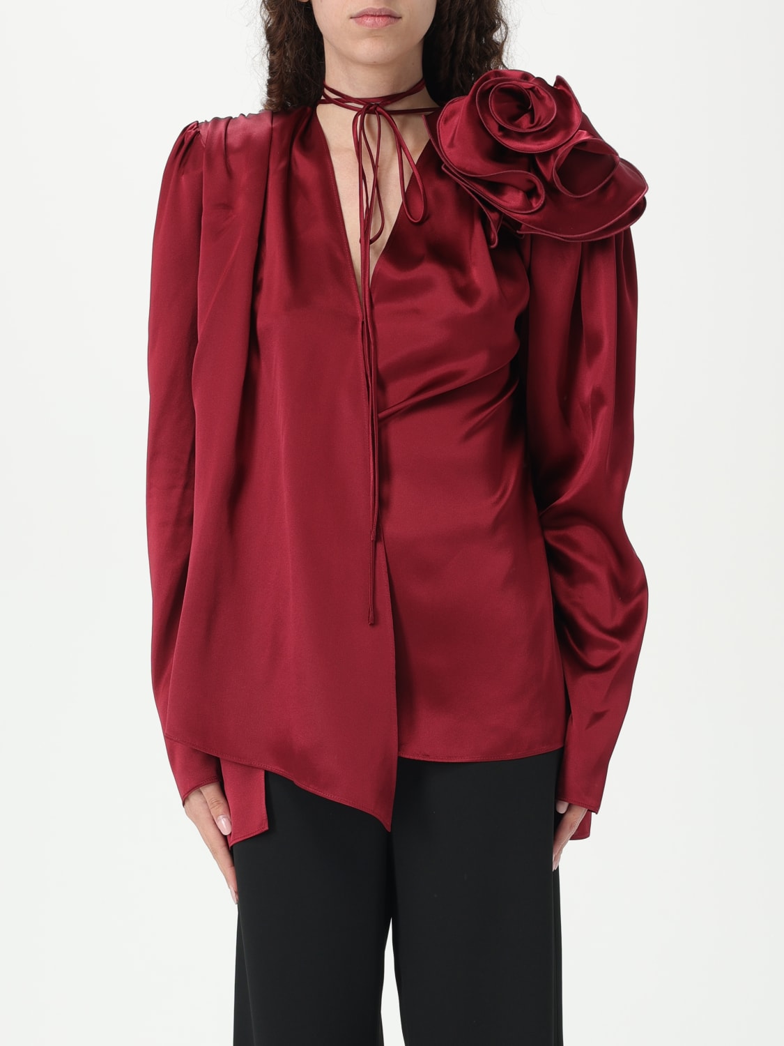 MAGDA BUTRYM TOP: Chemise femme Magda Butrym, Rouge - Img 1