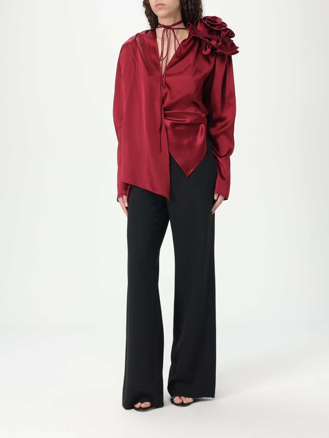 MAGDA BUTRYM TOP: Chemise femme Magda Butrym, Rouge - Img 2