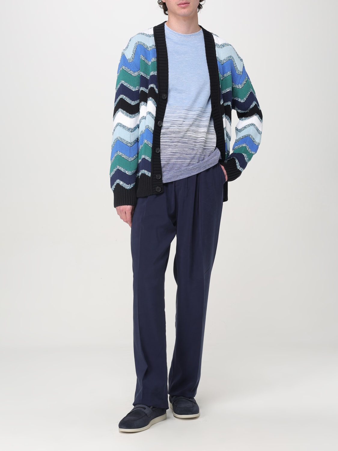 Tシャツ・カットソー MISSONI Men T-shirt Blue US25SL09BJ00MR S72IZ Blue Missoni T-Shirt for Men
