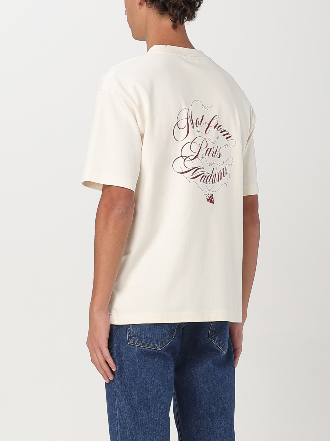 Tシャツ・カットソー DROLE DE MONSIEUR Men T Shirts TS226 CO002CM Beige Drôle de Monsieur F-TS226-CO002-Dgn Le T-shirt Green - Probus