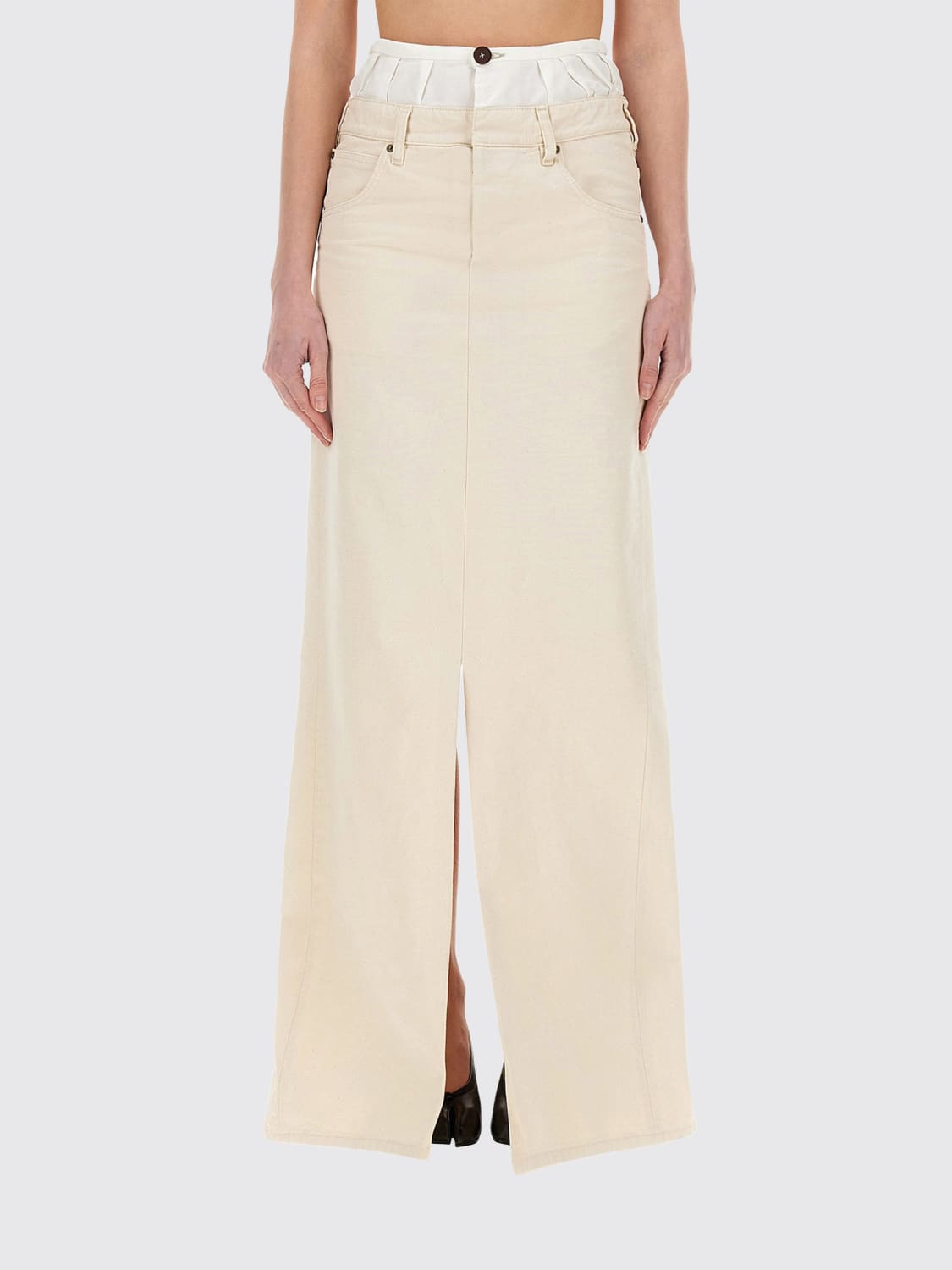 MAISON MARGIELA SKIRT: Skirt woman Maison Margiela, Yellow Cream - Img 1