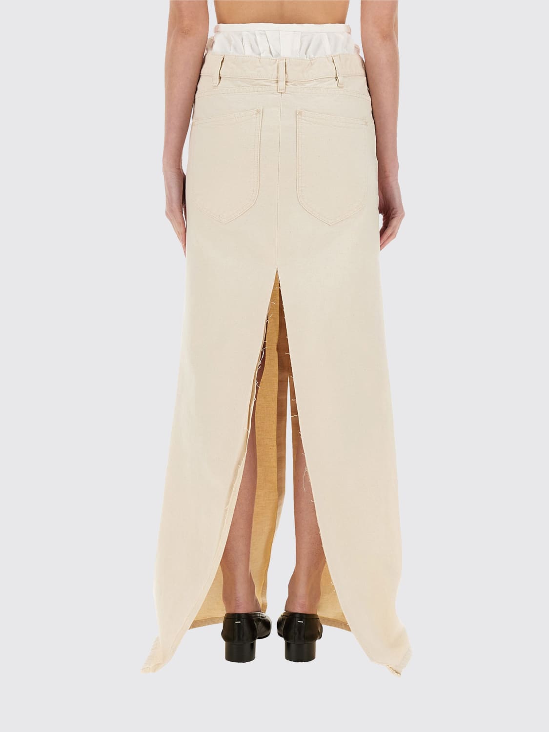 MAISON MARGIELA SKIRT: Skirt woman Maison Margiela, Yellow Cream - Img 3