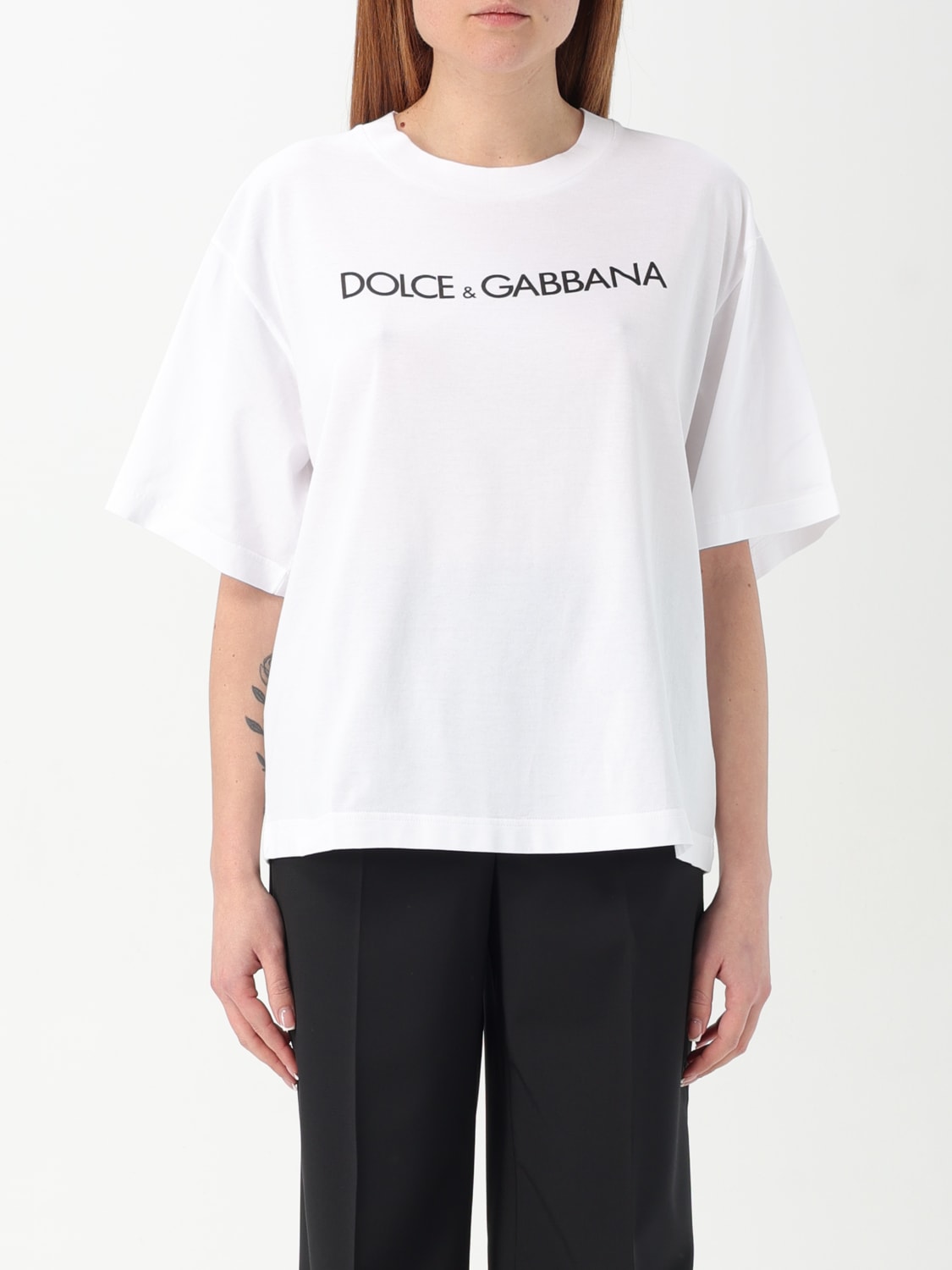 Tシャツ・カットソー DOLCE GABBANA Women Tops F8U10TG7H4P W0800 White DOLCE & GABBANA: Polo shirt woman - White | Dolce & Gabbana