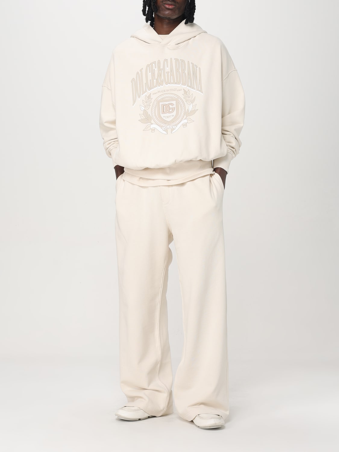 【Dolce Gabbana】FELPA CON CAPPUCCIO◆G9BJGZG7O2J DOLCE & GABBANA Hoodie Sweater DG Logo Crown Embroidery