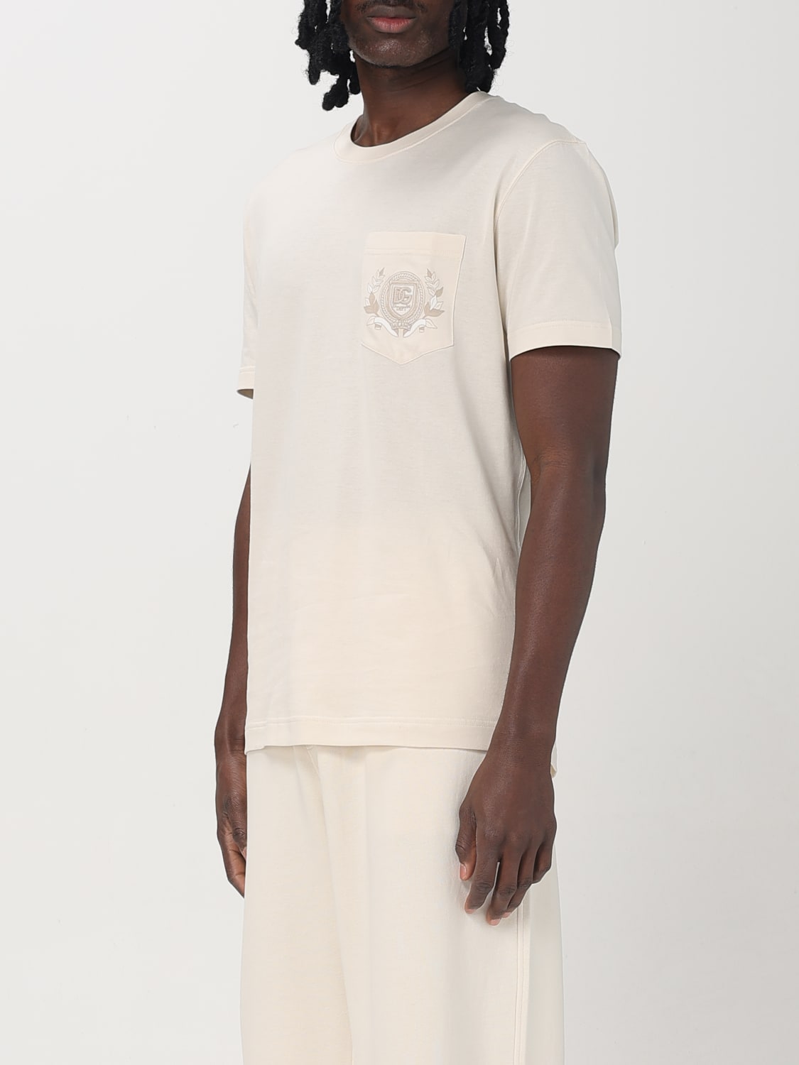 Tシャツ・カットソー DOLCE & GABBANA Men T-shirt Cream G8RA2ZG7O2G A4567 DOLCE & GABBANA: T-shirt men - Cream | Dolce & Gabbana t