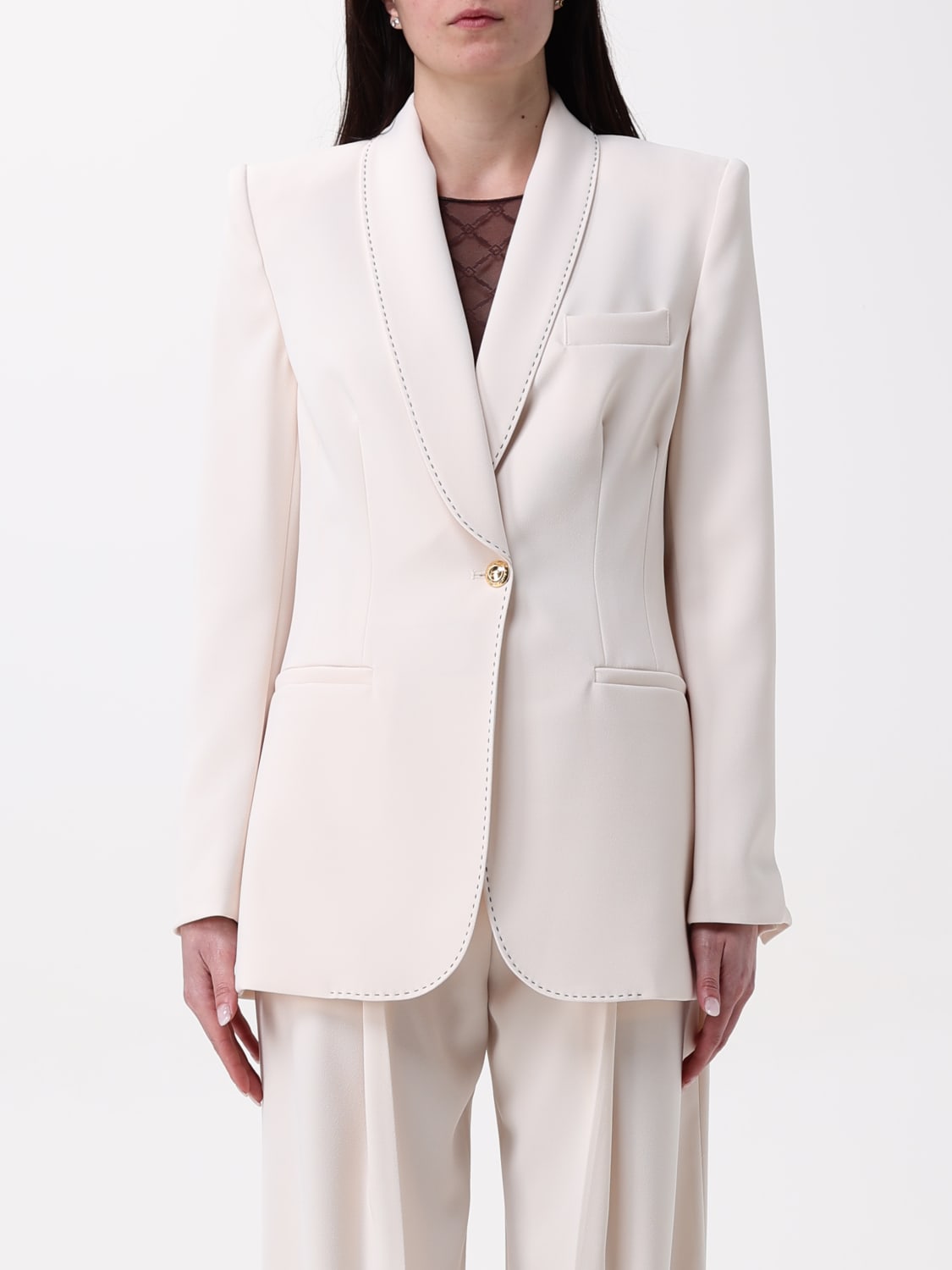 アウターその他 ELISABETTA FRANCHI Woman Blazer Butter GI093 193 ELISABETTA FRANCHI: Blazer woman - Butter | Elisabetta