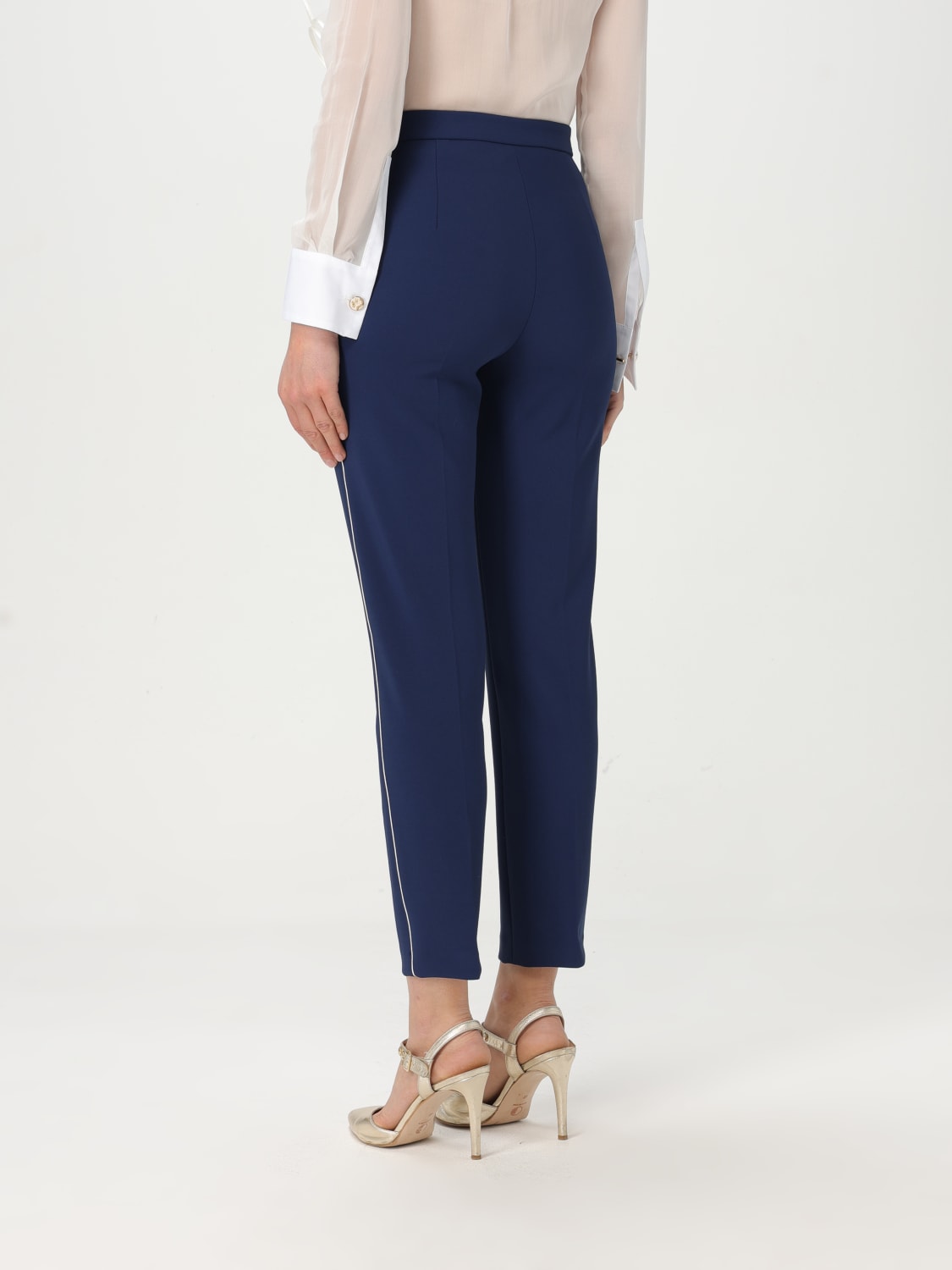 パンツ ELISABETTA FRANCHI Woman Pants Blue PAT71 DN9 ELISABETTA FRANCHI: Pants woman - Blue | Elisabetta Franchi