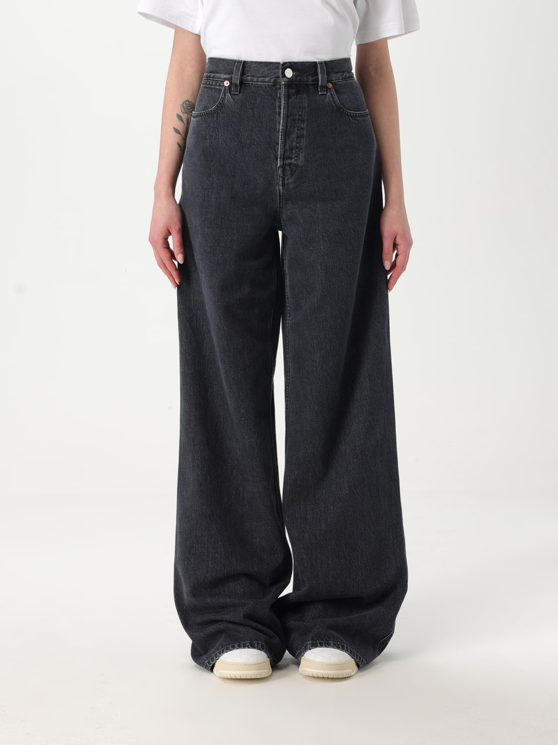 GUCCI JEANS: Pants woman Gucci, Black - Img 1