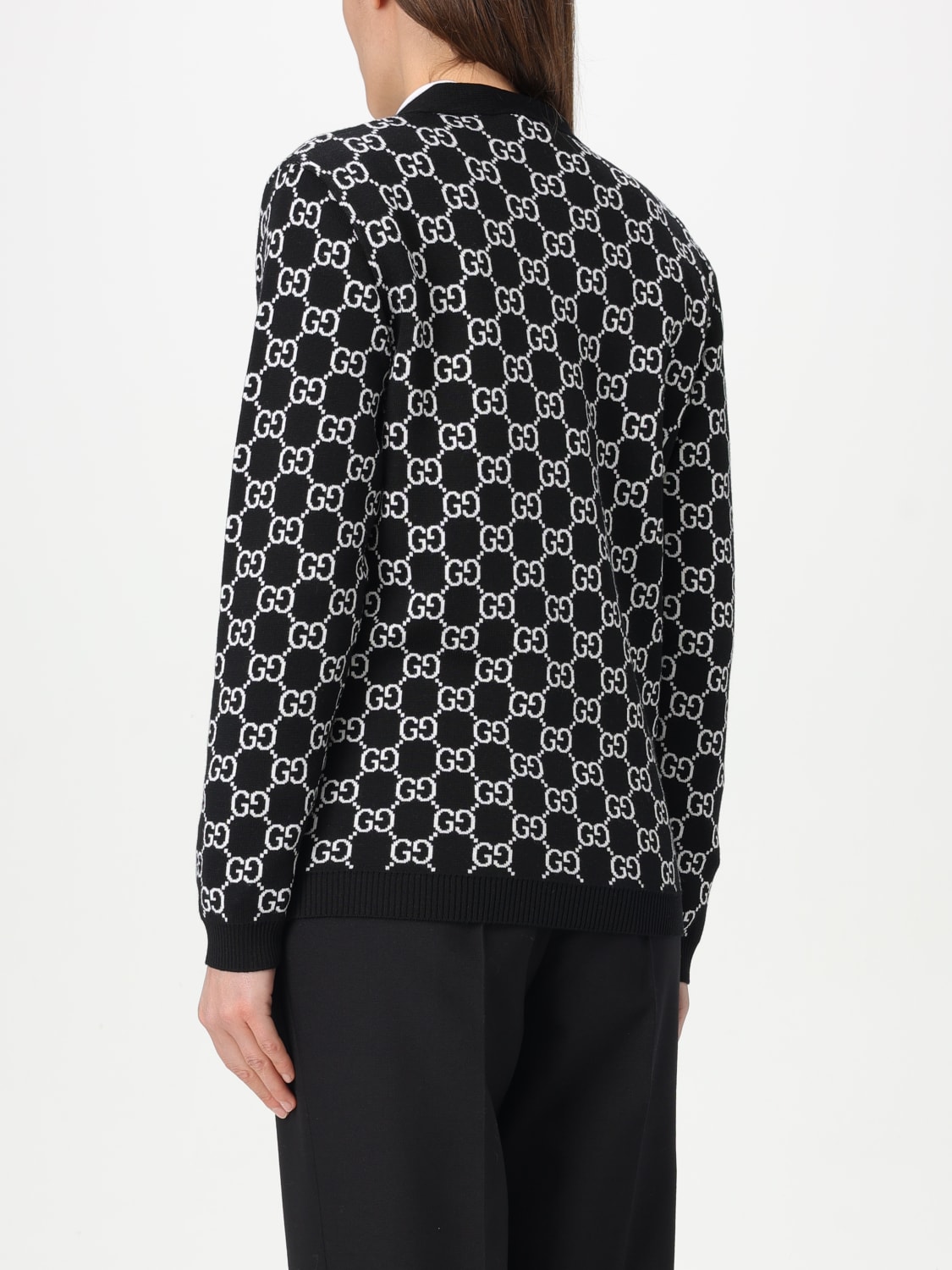 GUCCI SWEATER: Cardigan woman Gucci, Black - Img 2