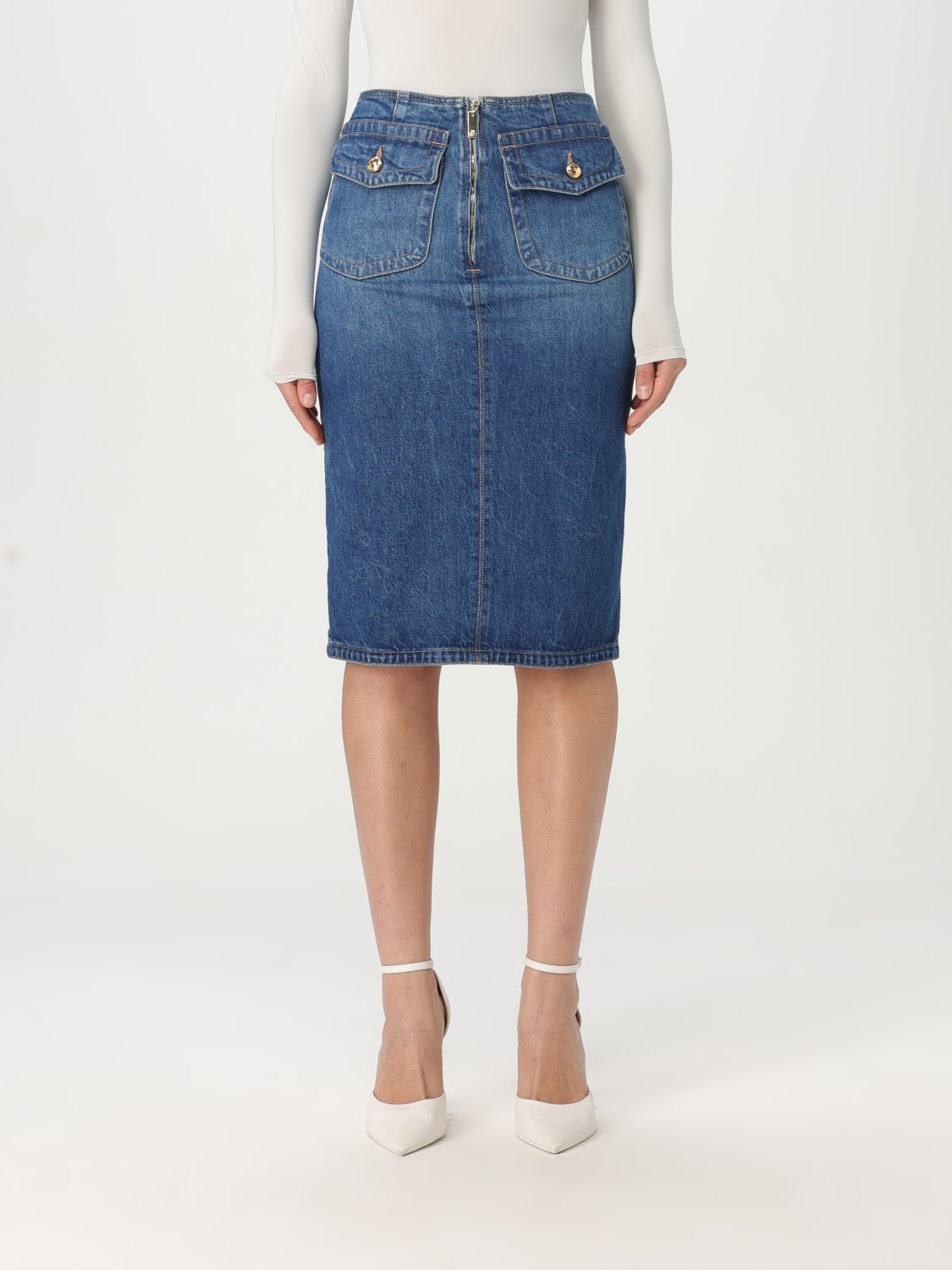 スカート ELISABETTA FRANCHI Woman Skirt Blue GJ35N 139 ELISABETTA FRANCHI: Skirt woman - Blue | Elisabetta Franchi