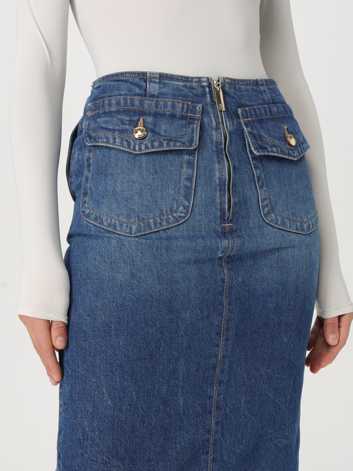 スカート ELISABETTA FRANCHI Woman Skirt Blue GJ35N 139 ELISABETTA FRANCHI: Skirt woman - Blue | Elisabetta Franchi