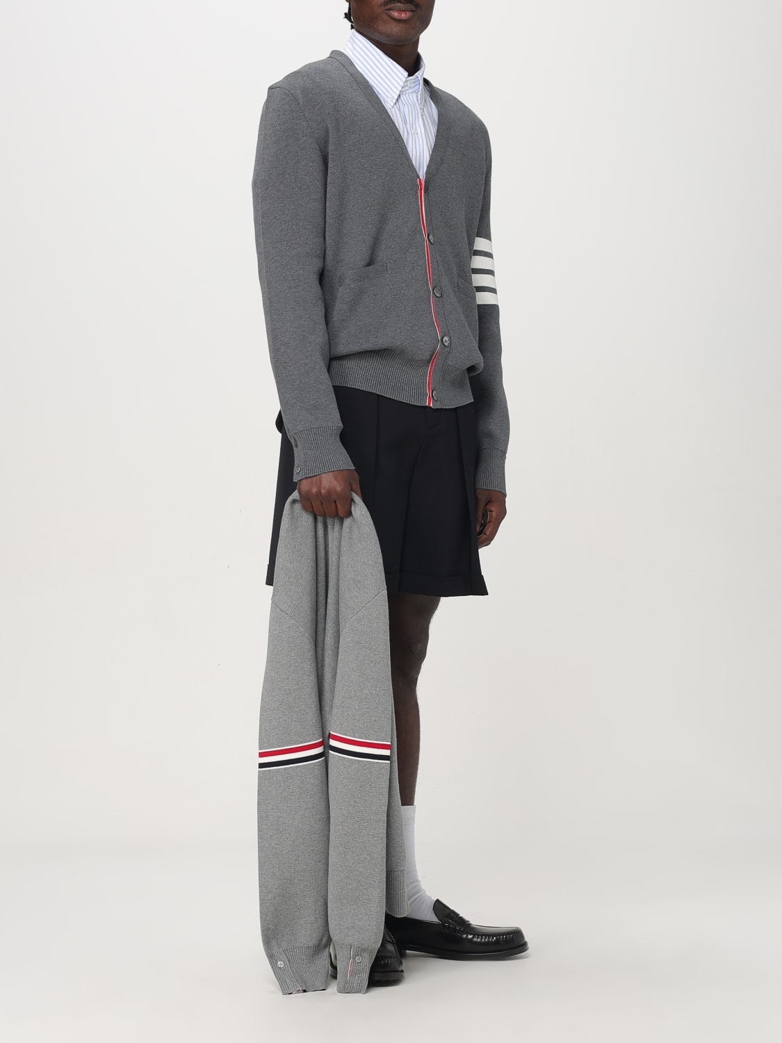 THOM BROWNE CARDIGAN: Pull homme Thom Browne, Gris - Img 2