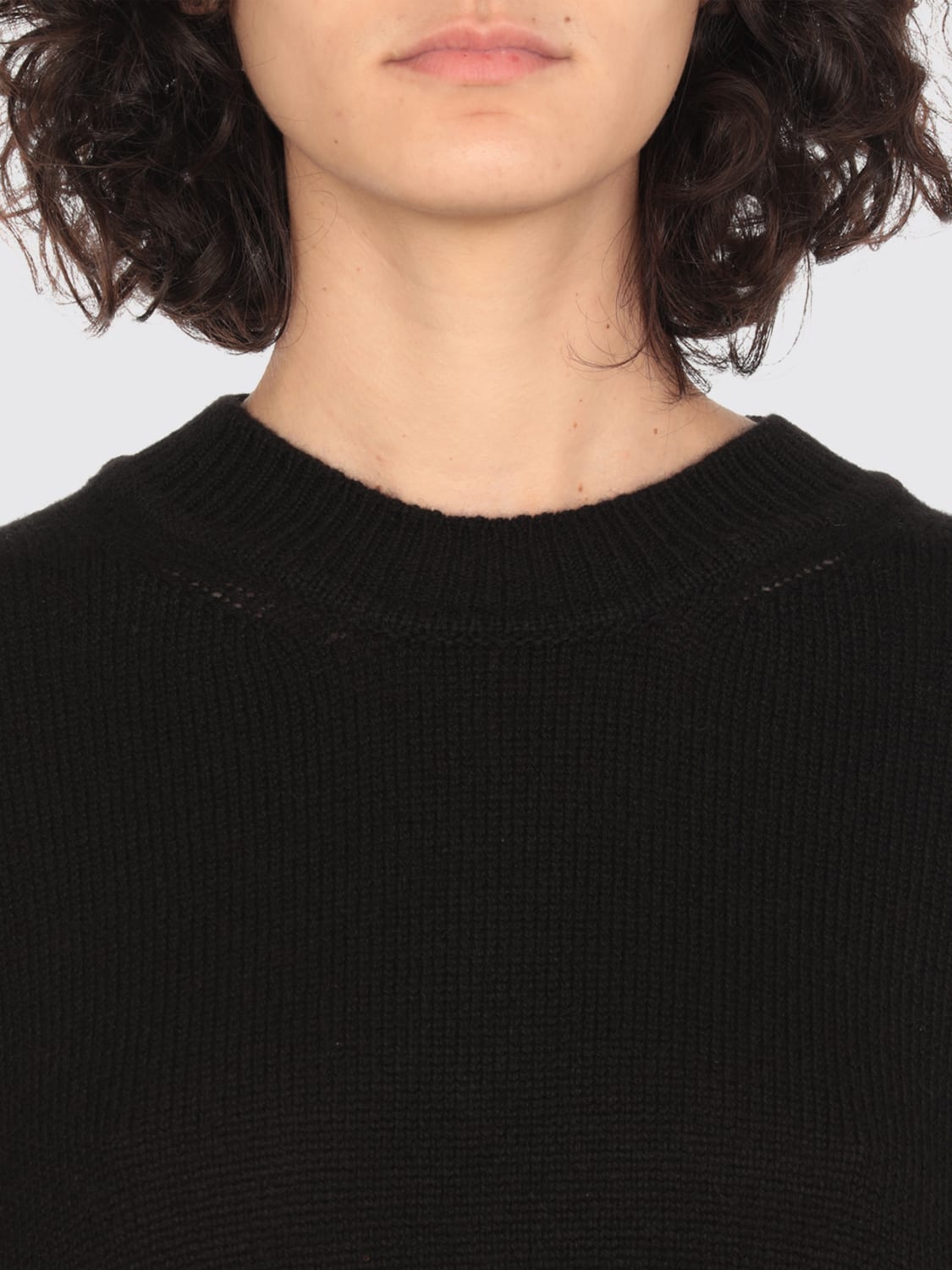 【Jil Sander】Women Sweater Jil Sander Long Sleeve Cashmere Crew Neck Sweater in Natural