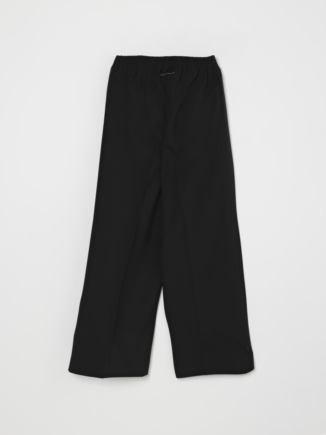 MM6 MAISON MARGIELA PANTALONE: Pantaloni plissé in misto lana Mm6 Maison Margiela, Nero - Img 2