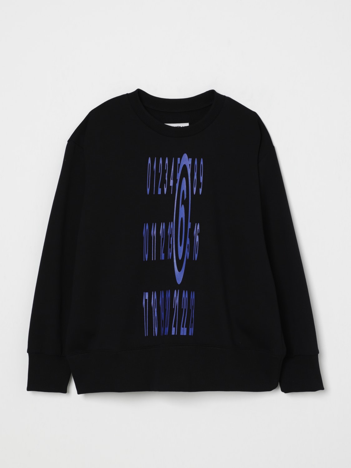 MM6 MAISON MARGIELA MAGLIA: Felpa a girocollo con logo Mm6 Maison Margiela, Nero - Img 1