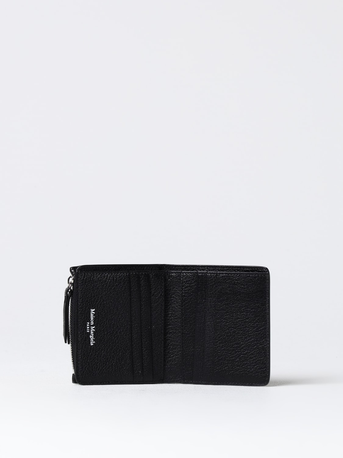 長財布 Maison Margiela Portafoglio In Pelle Portafoglio in pelle nera MM 6 MAISON MARGIELA SA5UI0015