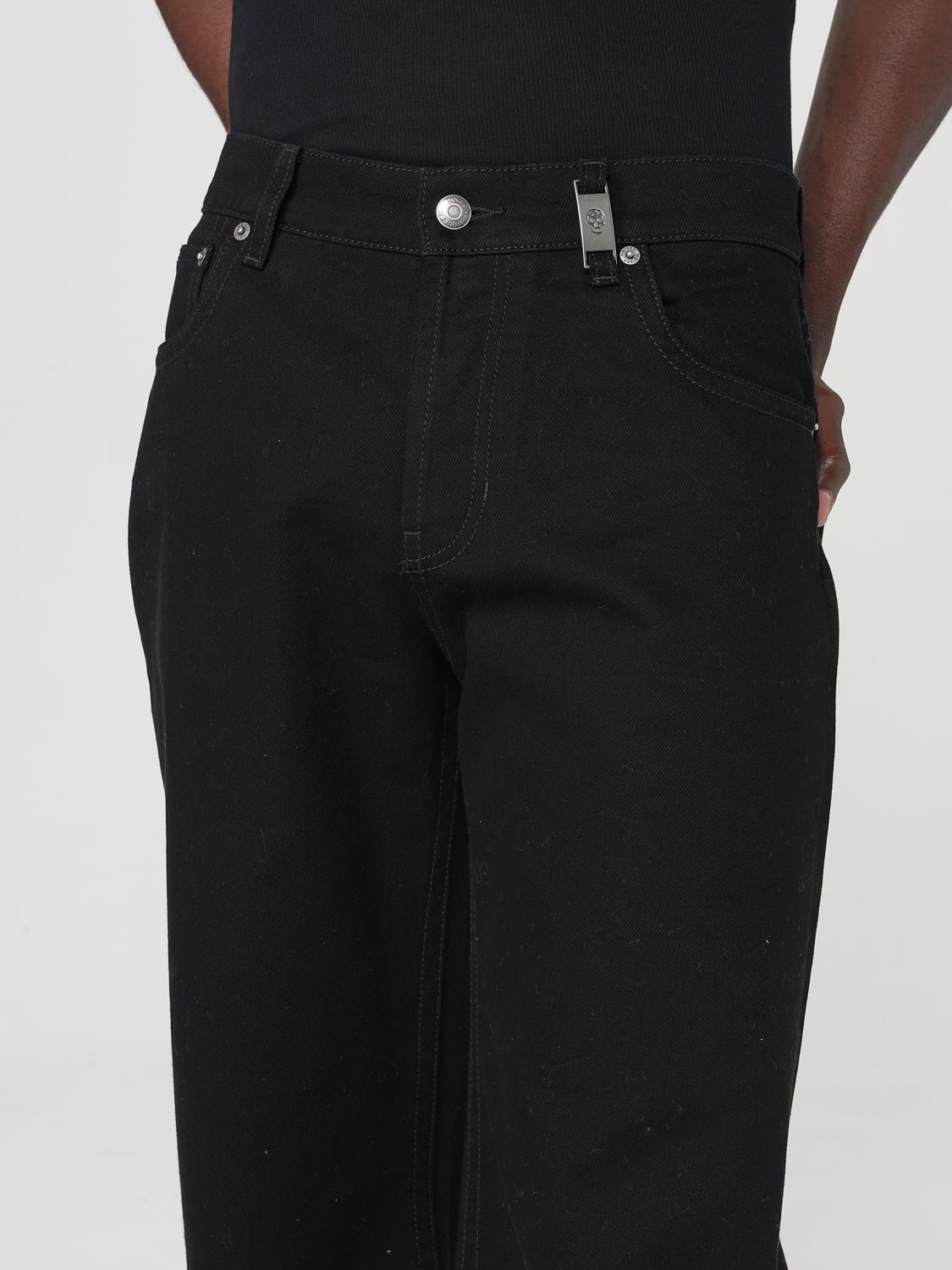 MCQUEEN JEANS: Jeans men McQueen, Black - Img 5