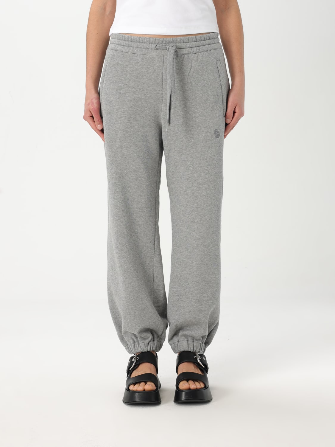 MCQUEEN PANTALONI: Pantalone jogger McQueen in cotone stretch , Grigio - Img 1