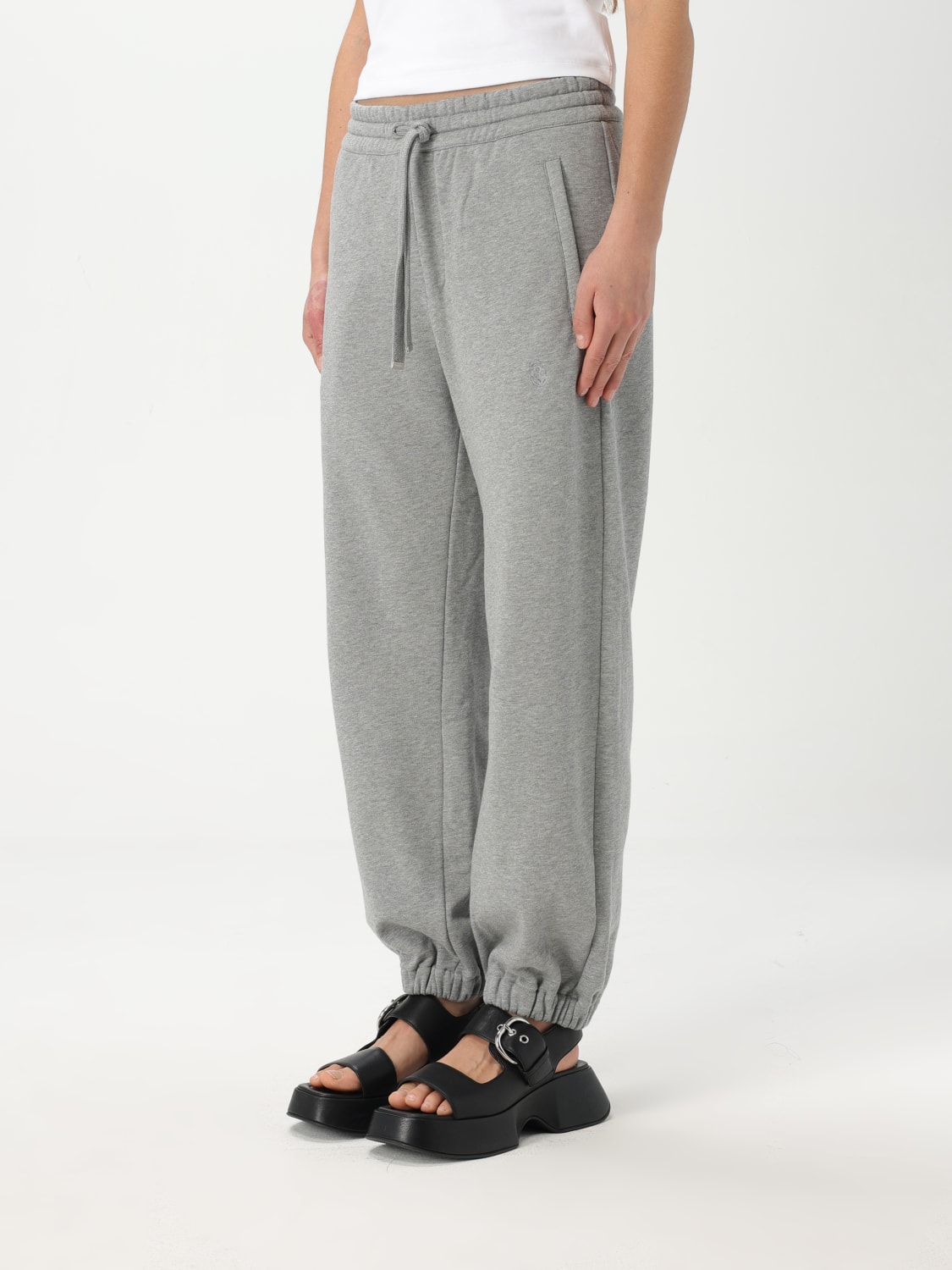 パンツ ALEXANDER MCQUEEN Woman Pants Grey 816232QLAD8 1015 MCQUEEN: Pants woman - Grey | McQueen pants 816232QLAD8