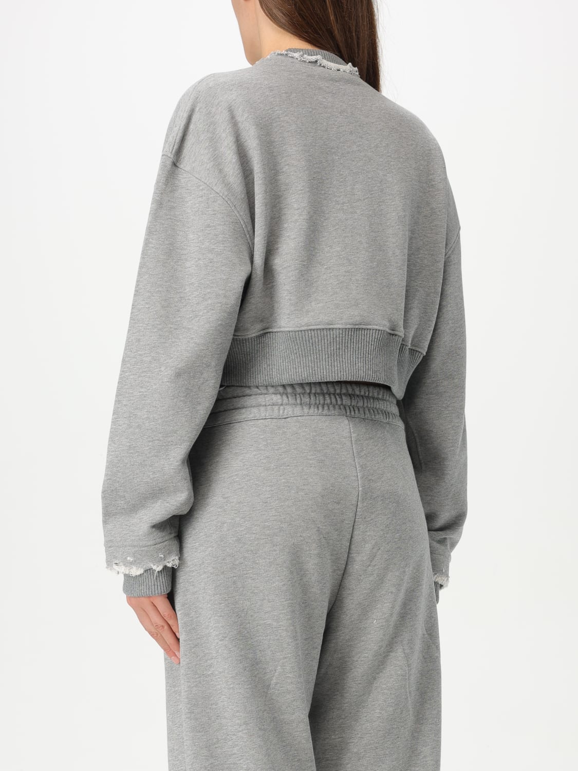 MCQUEEN SWEATSHIRT: Sweatshirt woman McQueen, Grey - Img 3