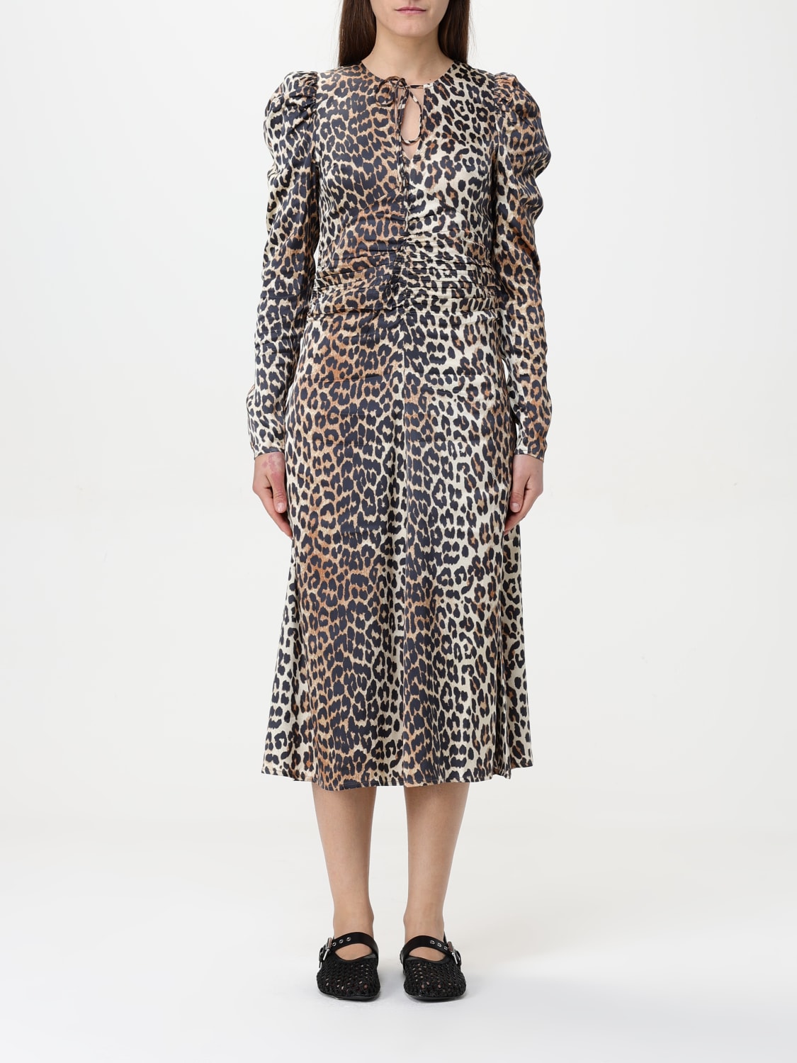 ワンピース GANNI Woman Dress Brown W0436 943 GANNI: Dress woman - Brown | Ganni dress W0330 online at