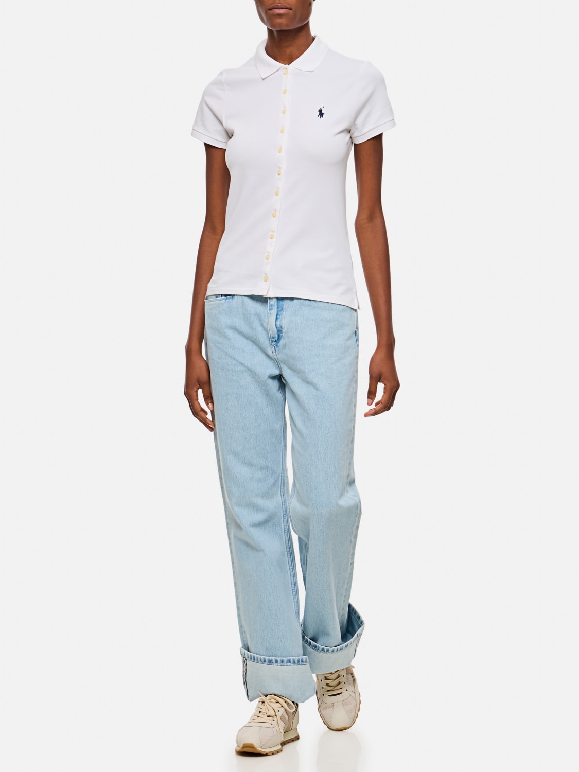 Tシャツ・カットソー POLO RALPH LAUREN Woman Polo Shirt White 211939272 002 POLO RALPH LAUREN: Shirt woman - White | Polo Ralph Lauren