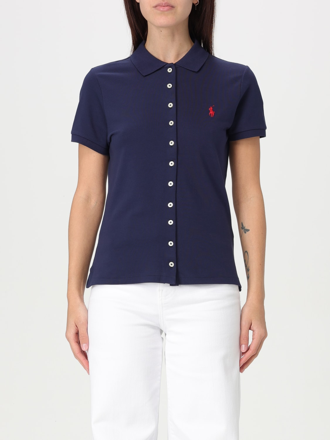 Tシャツ・カットソー POLO RALPH LAUREN Woman Polo Shirt Blue 1 211939272 005 POLO RALPH LAUREN Woman Polo Shirt Blue 1 211939272 005