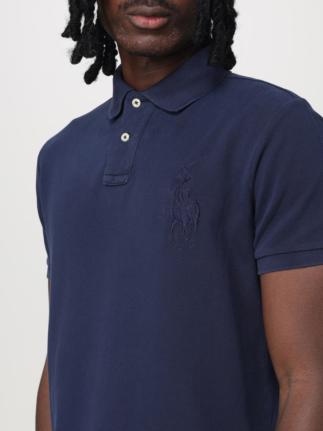 POLO RALPH LAUREN POLO: Polo in cotone con logo Polo Ralph Lauren, Blue - Img 3