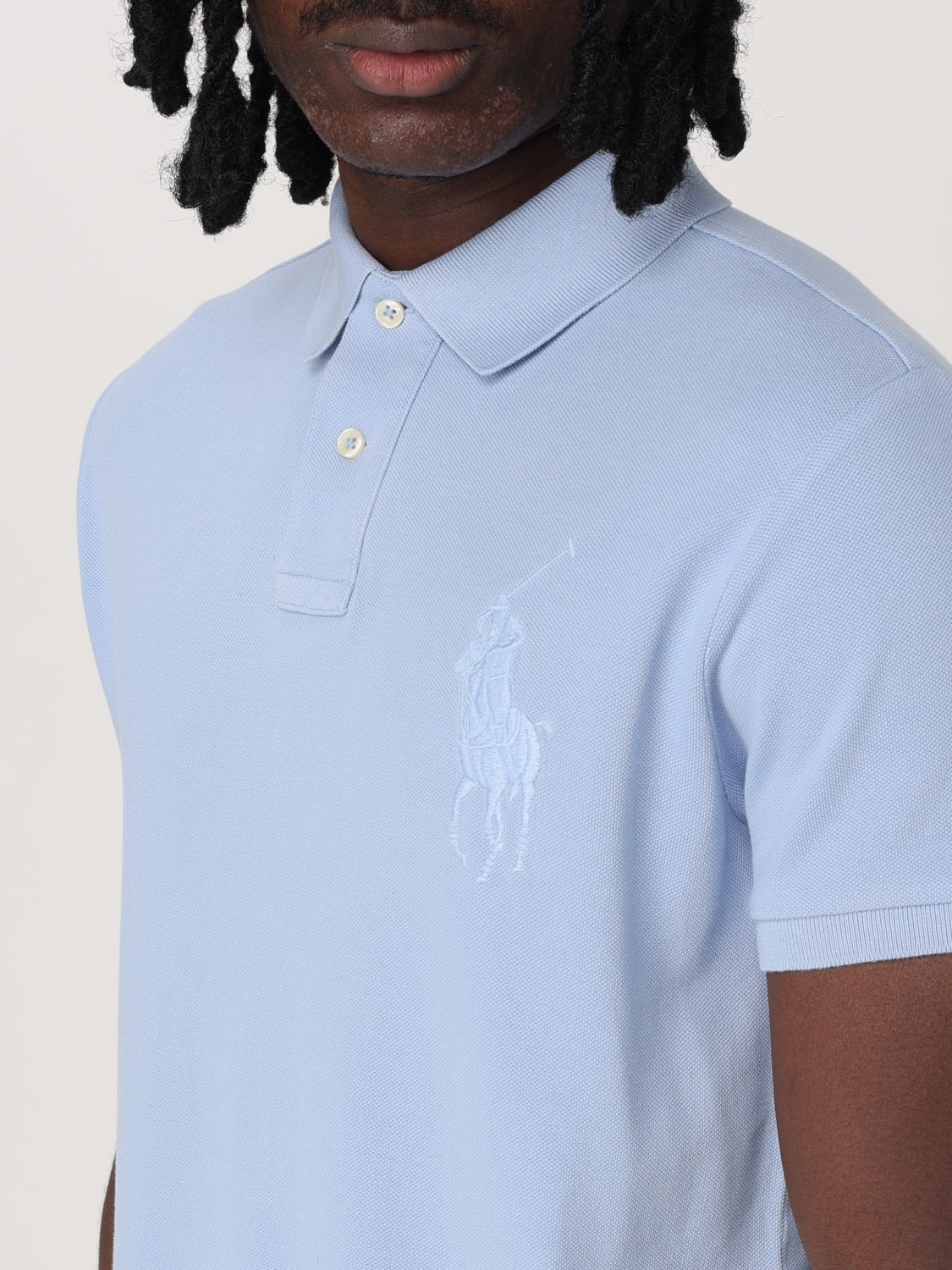 POLO RALPH LAUREN POLO: Polo in cotone con logo Polo Ralph Lauren, Blue 1 - Img 3