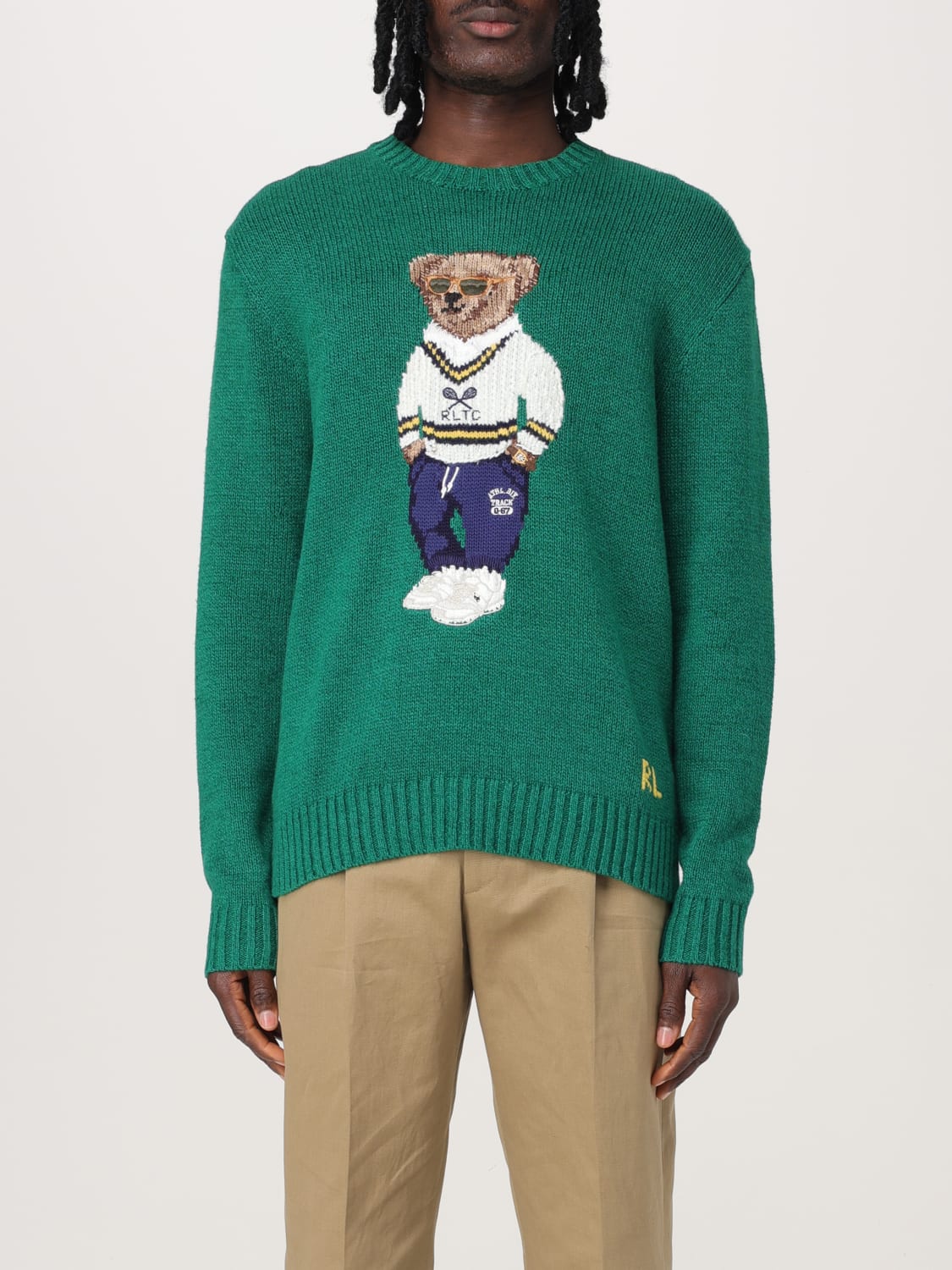 POLO RALPH LAUREN 毛衣: 毛衣 男士 Polo Ralph Lauren, 绿色 - Img 1