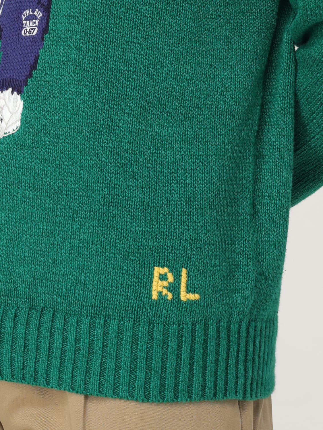 POLO RALPH LAUREN 毛衣: 毛衣 男士 Polo Ralph Lauren, 绿色 - Img 3