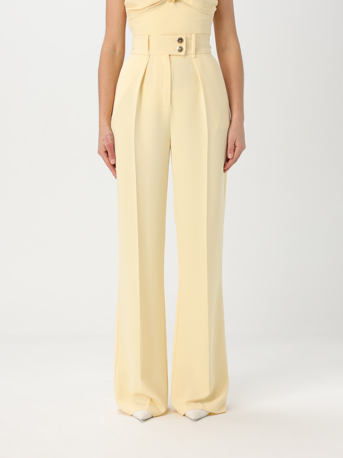 パンツ ELISABETTA FRANCHI Woman Pants Lemon PA064 DC7 ELISABETTA FRANCHI: Pants woman - Lemon | Elisabetta Franchi